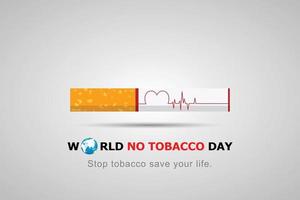 stop met roken. wereld geen tabak dag. illustratie vector eps 10.
