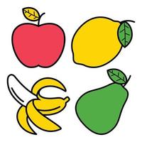 fruit in platte ontwerpstijl vector