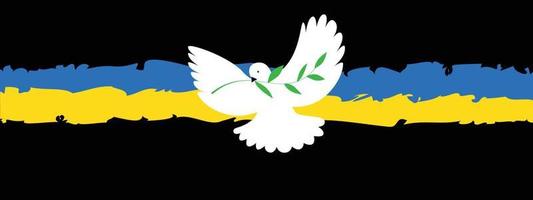 de vredesduif in de oorlog met oekraïne vector