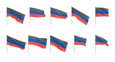 vlaggen donetsk mensen republiek. set van nationale realistische vlaggen Donetsk mensen republiek. vector