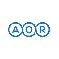 aor brief logo ontwerp op witte achtergrond. aor creatieve initialen brief logo concept. aor brief ontwerp. vector