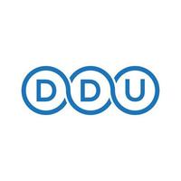 ddu brief logo ontwerp op zwarte background.ddu creatieve initialen brief logo concept.ddu vector brief ontwerp.