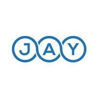 Jay brief logo ontwerp op witte achtergrond. jay creatieve initialen brief logo concept. jay brief ontwerp. vector