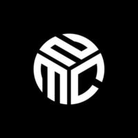 NMC brief logo ontwerp op zwarte achtergrond. nmc creatieve initialen brief logo concept. NMC-letterontwerp. vector
