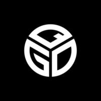 qgo brief logo ontwerp op zwarte achtergrond. qgo creatieve initialen brief logo concept. qgo-briefontwerp. vector