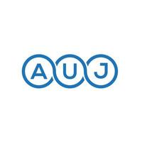 AU brief logo ontwerp op witte achtergrond. auj creatieve initialen brief logo concept. auj brief ontwerp. vector