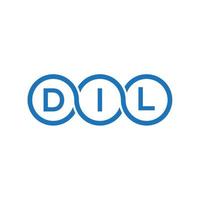 dil brief logo ontwerp op zwarte background.dil creatieve initialen brief logo concept.dil vector brief ontwerp.
