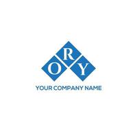 ory brief logo ontwerp op witte achtergrond. ory creatieve initialen brief logo concept. ory brief ontwerp. vector