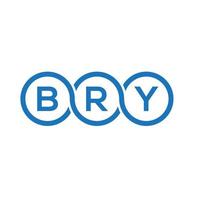 bry brief logo ontwerp op witte achtergrond. bry creatieve initialen brief logo concept. bry brief ontwerp. vector