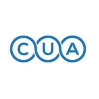 cua brief logo ontwerp op zwarte achtergrond. cua creatieve initialen brief logo concept. cua brief ontwerp. vector