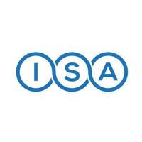 isa brief logo ontwerp op witte achtergrond. isa creatieve initialen brief logo concept. isa brief ontwerp. vector