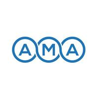 ama brief logo ontwerp op witte achtergrond. ama creatieve initialen brief logo concept. ama brief ontwerp. vector