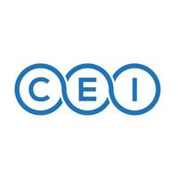 cei brief logo ontwerp op witte achtergrond. cei creatieve initialen brief logo concept. cei brief ontwerp. vector