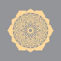 luxe sier mandala achtergrondontwerp, patroon in de vorm van mandala voor henna, mehndi, tatoeage, decoratie. decoratief ornament in etnische oosterse stijl. kleurboekpagina vector