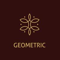 luxe abstracte geometrische logo ontwerpsjabloon in trendy lineaire stijl. vectorillustratie. vector