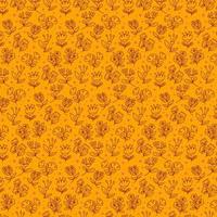 gele bloemen patroon achtergrond vector