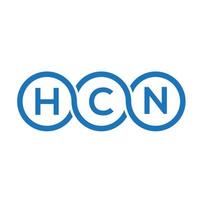 hcn brief logo ontwerp op witte achtergrond. hcn creatieve initialen brief logo concept. hcn-briefontwerp. vector