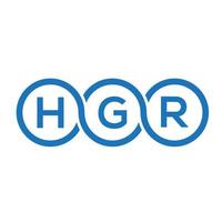 hgr brief logo ontwerp op witte achtergrond. hgr creatieve initialen brief logo concept. hgr brief ontwerp. vector