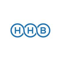 hhb brief logo ontwerp op witte achtergrond. hhb creatieve initialen brief logo concept. hhb brief ontwerp. vector