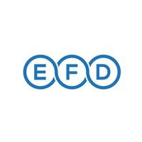 efd brief logo ontwerp op zwarte background.efd creatieve initialen brief logo concept.efd vector brief ontwerp.