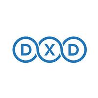 DXD brief logo ontwerp op zwarte background.dxd creatieve initialen brief logo concept.dxd vector brief ontwerp.