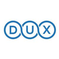 dux brief logo ontwerp op zwarte background.dux creatieve initialen brief logo concept.dux vector brief ontwerp.