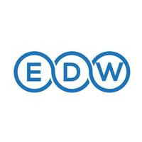 edw brief logo ontwerp op zwarte background.edw creatieve initialen brief logo concept.edw vector brief ontwerp.