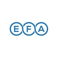 efa brief logo ontwerp op zwarte background.efa creatieve initialen brief logo concept.efa vector brief ontwerp.