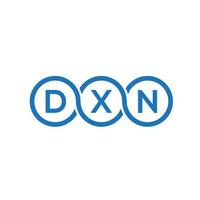 DXN brief logo ontwerp op zwarte background.dxn creatieve initialen brief logo concept.dxn vector brief ontwerp.
