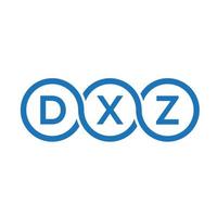 DXZ brief logo ontwerp op zwarte background.dxz creatieve initialen brief logo concept.dxz vector brief ontwerp.