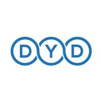 dyd brief logo ontwerp op zwarte background.dyd creatieve initialen brief logo concept.dyd vector brief ontwerp.