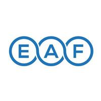 eaf brief logo ontwerp op zwarte background.eaf creatieve initialen brief logo concept.eaf vector brief ontwerp.