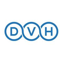 dvh brief logo ontwerp op witte achtergrond. dvh creatieve initialen brief logo concept. dvh-briefontwerp. vector