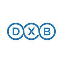 DXB brief logo ontwerp op zwarte background.dxb creatieve initialen brief logo concept.dxb vector brief ontwerp.