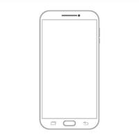 schets tekening smartphone. elegant ontwerp in dunne lijnstijl vector