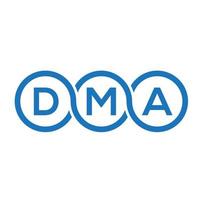 dma brief logo ontwerp op zwarte background.dma creatieve initialen brief logo concept.dma vector brief ontwerp.