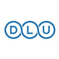 dlu brief logo ontwerp op zwarte background.dlu creatieve initialen brief logo concept.dlu vector brief ontwerp.