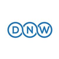 dnw brief logo ontwerp op zwarte background.dnw creatieve initialen brief logo concept.dnw vector brief ontwerp.