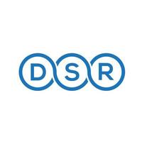 dsr brief logo ontwerp op zwarte background.dsr creatieve initialen brief logo concept.dsr vector brief ontwerp.