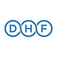 dhf brief logo ontwerp op zwarte background.dhf creatieve initialen brief logo concept.dhf vector brief ontwerp.