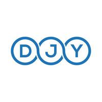 djy brief logo ontwerp op zwarte background.djy creatieve initialen brief logo concept.djy vector brief ontwerp.