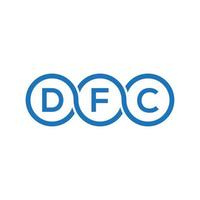 dfc brief logo ontwerp op zwarte background.dfc creatieve initialen brief logo concept.dfc vector brief ontwerp.