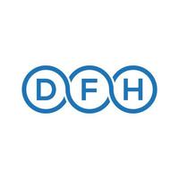 dfh brief logo ontwerp op zwarte background.dfh creatieve initialen brief logo concept.dfh vector brief ontwerp.