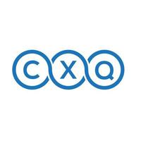 cxq brief logo ontwerp op zwarte background.cxq creatieve initialen brief logo concept.cxq vector brief ontwerp.