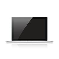 moderne glanzende laptop geïsoleerd op witte vector eps10