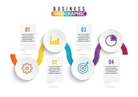 infographic element met vier opties vector