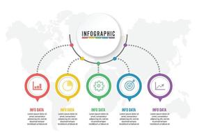 abstracte infographics nummer optiesjabloon. vector illustratie. kan worden gebruikt voor werkstroomlay-out, diagram, zakelijke stapopties, banner, webdesign. beroerte pictogrammen.