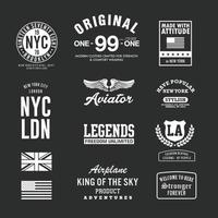 verzameling van logo en embleem typografieontwerp vector