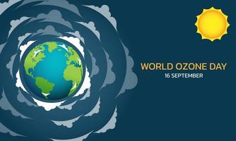 wereld ozon dag vectorillustratie voor poster, banner ontwerp. vector