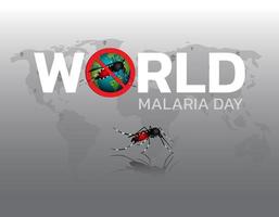 wereld malaria dag conceptontwerp voor malaria dag. vector